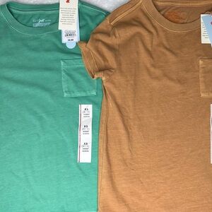 Cat & Jack Green and Brown Short Sleeve Tees